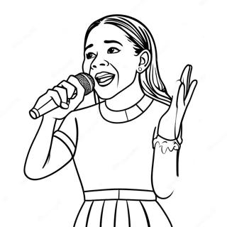 Olivia Rodrigo Singing On Stage Coloring Page 2382-2018