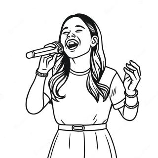 Olivia Rodrigo Singing On Stage Coloring Page 2382-2019