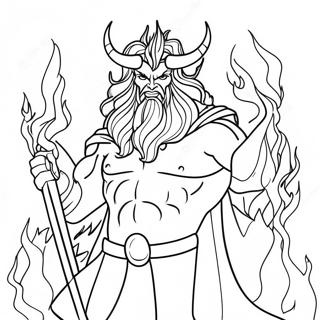 Mighty Hades With Flames Coloring Page 23834-19294