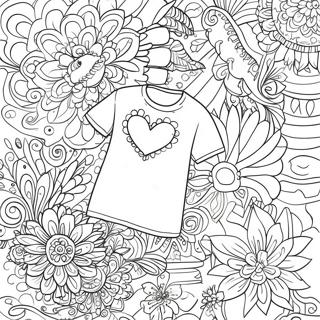 Colorful T Shirt With Fun Patterns Coloring Page 23843-19299