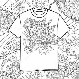 Colorful T Shirt With Fun Patterns Coloring Page 23843-19300