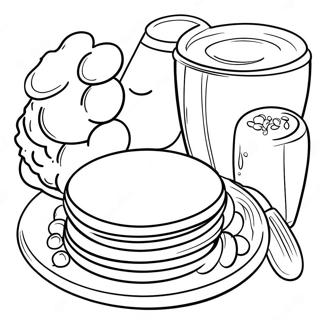 Breakfast Coloring Page 23863-19316