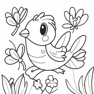 Skipper With Colorful Flowers Coloring Page 23874-19325