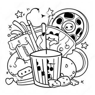 Movie Night Coloring Page 23883-19330