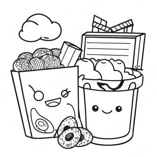 Movie Night Coloring Page 23883-19332