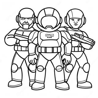 Mini Force Team Coloring Page 23903-19346