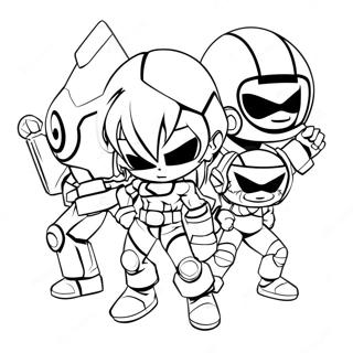 Mini Force Team Coloring Page 23903-19347