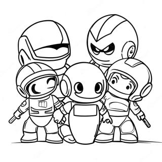 Mini Force Team Coloring Page 23903-19348