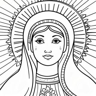 Beautiful Our Lady Of Guadalupe Coloring Page 23914-19357