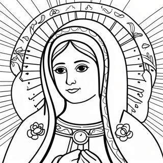 Beautiful Our Lady Of Guadalupe Coloring Page 23914-19358