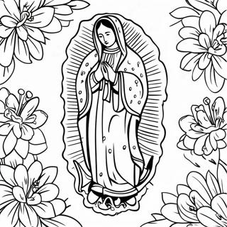 Beautiful Our Lady Of Guadalupe Coloring Page 23914-19359