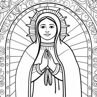 Beautiful Our Lady Of Guadalupe Coloring Page 23914-19360