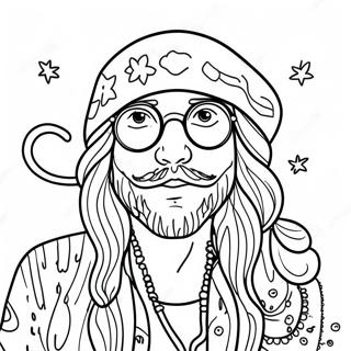 Hippie Stoner Coloring Pages