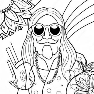 Hippie Stoner Coloring Page 23923-19362