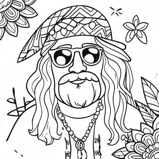 Hippie Stoner Coloring Page 23923-19363