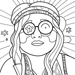 Hippie Stoner Coloring Page 23923-19364