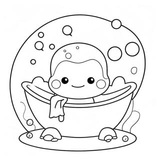 Cute Bubble Bath Scene Coloring Page 2392-2026