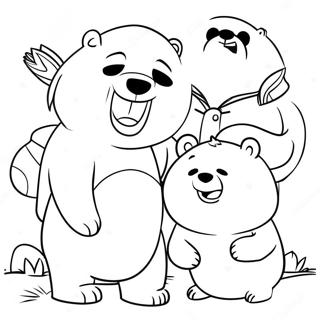 We Bare Bears Coloring Pages