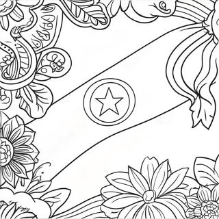 El Salvador Flag Coloring Page 23983-19414