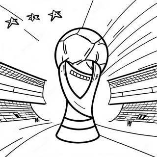 Exciting World Cup Soccer Match Coloring Page 23994-19421