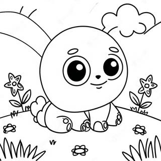 Cute Buggy Huggy In The Garden Coloring Page 24004-19429