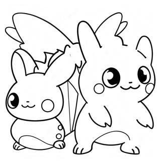 Charming Pokemon Characters Coloring Page 24014-19438