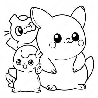 Charming Pokemon Characters Coloring Page 24014-19439