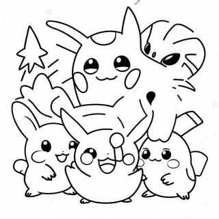 Charming Pokemon Characters Coloring Page 24014-19440