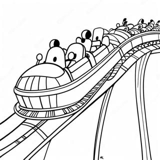 Roller Coaster Coloring Pages