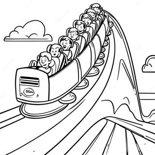 Roller Coaster Thrill Ride Coloring Page 24043-19455