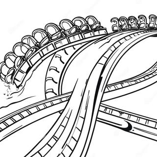 Roller Coaster Thrill Ride Coloring Page 24043-19456