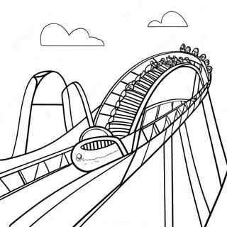 Colorful Roller Coaster Adventure Coloring Page 24044-19461