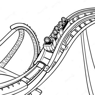 Colorful Roller Coaster Adventure Coloring Page 24044-19462