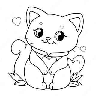 Cat Valentine Coloring Pages