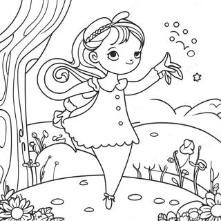 Whimsical Poetry Scene Coloring Page 24074-19481