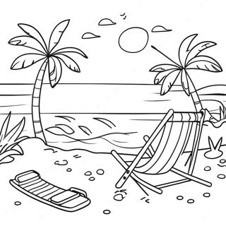 Preppy Summer Coloring Pages