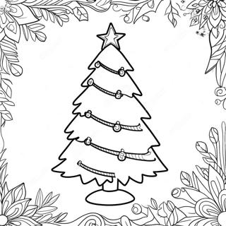 Festive Christmas Tree Coloring Page 24104-19509