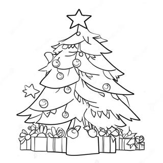 Festive Christmas Tree Coloring Page 24104-19511