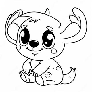 Cute Stitch Christmas Coloring Page 2411-2041