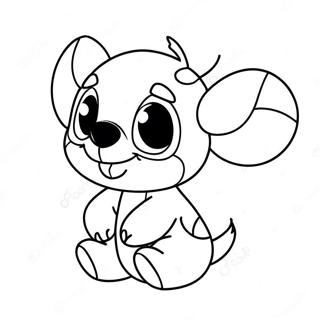 Cute Stitch Christmas Coloring Page 2411-2043