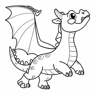 Playful Dragon Flying Coloring Page 24124-19522