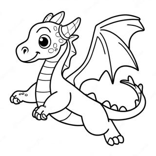 Playful Dragon Flying Coloring Page 24124-19523