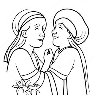 Ruth And Naomi Friendship Coloring Page 24134-19531