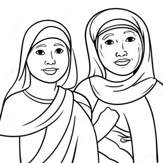 Ruth And Naomi Friendship Coloring Page 24134-19532