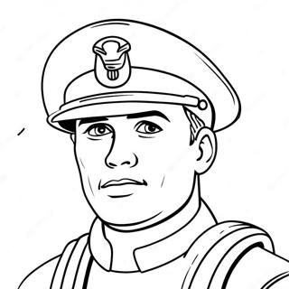 Brave Marine Soldier Coloring Page 24164-19557