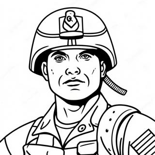 Brave Marine Soldier Coloring Page 24164-19558