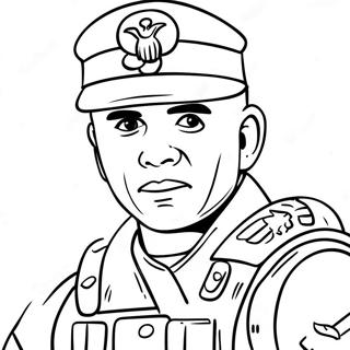 Brave Marine Soldier Coloring Page 24164-19559