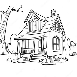 Hello Neighbor Creepy House Coloring Page 24174-19563