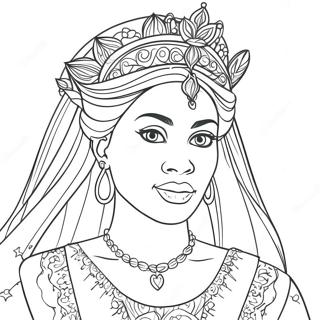 Black Princess Coloring Pages