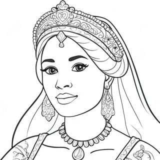 Black Princess Coloring Page 24193-19574